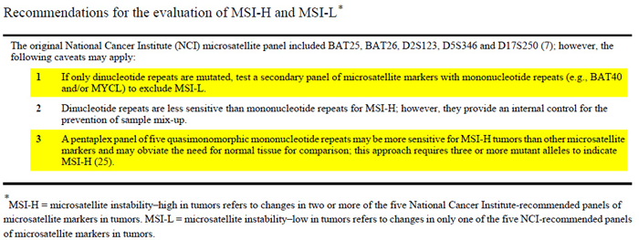 2004年修订版Bethesda指南 J Natl Cancer Inst._微卫星不稳定（MSI）检测的位点如何选择？_Ebpay(中国)基因